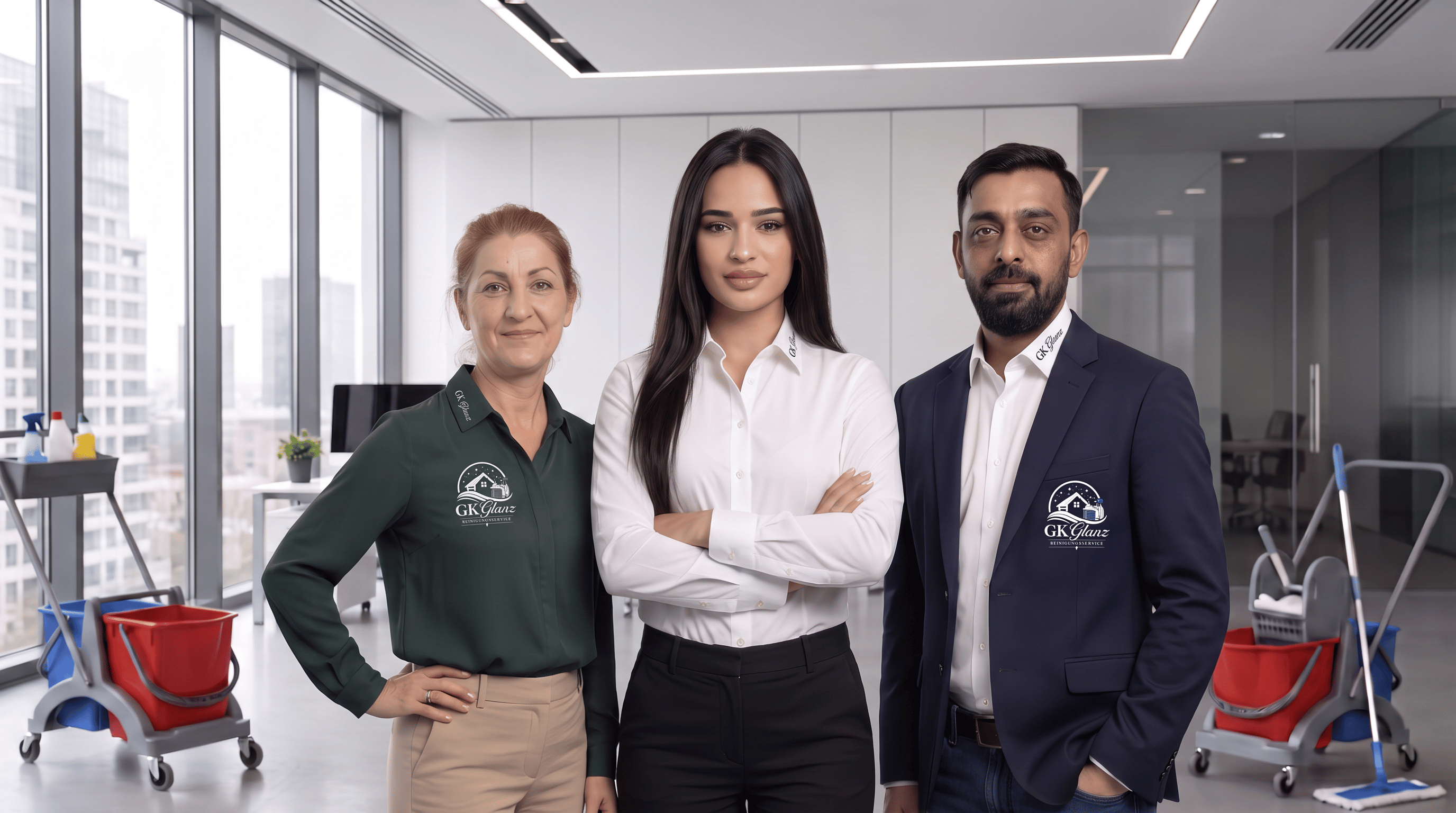 Familie und Team von GK Glanz